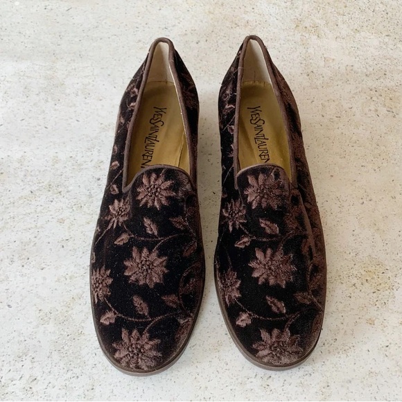 🤎 YSL YVES SAINT LAURENT Shoes Flats Loafers size 8.5 - Picture 3 of 8